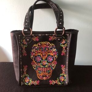 Montana West Sugar Skull Concealed Carry Handbag